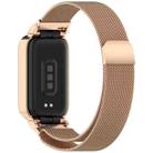 For Xiaomi Smart Band 9 Active Metal Frame Watch Case Integrated Milan Magnetic Steel Mesh Watch Band(Rose Gold) - 2