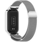 For Xiaomi Smart Band 9 Active Metal Frame Watch Case Integrated Milan Magnetic Steel Mesh Watch Band(Silver) - 2