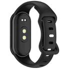 For Xiaomi Smart Band 9 Splayed Tail Reverse Buckle Silicone Watch Band(Black) - 2