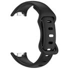 For Xiaomi Smart Band 9 Splayed Tail Reverse Buckle Silicone Watch Band(Black) - 3