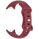 For Xiaomi Smart Band 9 Splayed Tail Reverse Buckle Silicone Watch Band(Wine Red) - 3