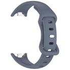 For Xiaomi Smart Band 9 Splayed Tail Reverse Buckle Silicone Watch Band(Blue Gray) - 3