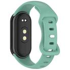 For Xiaomi Smart Band 9 Splayed Tail Reverse Buckle Silicone Watch Band(Pine Green) - 2