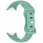 For Xiaomi Smart Band 9 Splayed Tail Reverse Buckle Silicone Watch Band(Pine Green) - 3