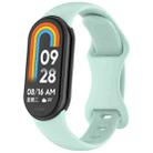 For Xiaomi Smart Band 9 Splayed Tail Reverse Buckle Silicone Watch Band(Blue) - 1