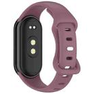 For Xiaomi Smart Band 9 Splayed Tail Reverse Buckle Silicone Watch Band(Smoke Purple) - 2