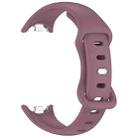 For Xiaomi Smart Band 9 Splayed Tail Reverse Buckle Silicone Watch Band(Smoke Purple) - 3