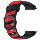 For COROS PACE Pro S Shape Dual Color Quick Release Silicone Watch Band(Black Red) - 3