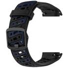 For COROS PACE Pro S Shape Dual Color Quick Release Silicone Watch Band(Black Blue) - 3