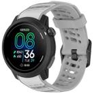 For COROS PACE Pro S Shape Dual Color Quick Release Silicone Watch Band(Gray) - 1