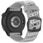 For COROS PACE Pro S Shape Dual Color Quick Release Silicone Watch Band(Gray) - 2