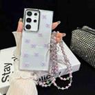 For Samsung Galaxy S25 Ultra 5G Little Fresh Bow Neck Chain TPU Phone Case(Purple) - 1