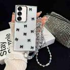 For Samsung Galaxy S24 FE 5G Little Fresh Bow Neck Chain TPU Phone Case(Black) - 1
