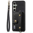 For Samsung Galaxy A56 5G Retro Cross Wristband Wallet Leather Back Phone Case(Black) - 2