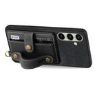 For Samsung Galaxy A56 5G Retro Cross Wristband Wallet Leather Back Phone Case(Black) - 3