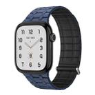 For Apple Watch 46mm / 49mm / 45mm / 44mm AW-AP  Dual Color Magnetic Silicone Watch Band(Black Blue) - 1