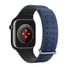 For Apple Watch 46mm / 49mm / 45mm / 44mm AW-AP  Dual Color Magnetic Silicone Watch Band(Black Blue) - 2