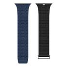 For Apple Watch 46mm / 49mm / 45mm / 44mm AW-AP  Dual Color Magnetic Silicone Watch Band(Black Blue) - 3