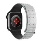 For Apple Watch 46mm / 49mm / 45mm / 44mm AW-AP  Dual Color Magnetic Silicone Watch Band(Light Gray Black) - 2