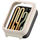 For Xiaomi Smart Band 9 Pro Hollow PC Half Coverage Watch Protective Case(Creamy White) - 1