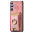 For Samsung Galaxy S24 Ultra 5G Retro Splitable Magnetic Stand Card Bag Leather Phone Case(Pink) - 2