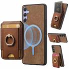 For Samsung Galaxy A54 5G Retro Splitable Magnetic Stand Card Bag Leather Phone Case(Brown) - 1