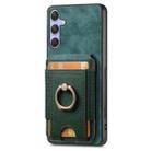 For Samsung Galaxy S23 5G Retro Splitable Magnetic Stand Card Bag Leather Phone Case(Green) - 2