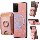 For Samsung Galaxy A41 Retro Splitable Magnetic Stand Card Bag Leather Phone Case(Pink) - 1
