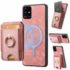For Samsung Galaxy A51 5G Retro Splitable Magnetic Stand Card Bag Leather Phone Case(Pink) - 1