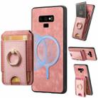 For Samsung Galaxy Note9 Retro Splitable Magnetic Stand Card Bag Leather Phone Case(Pink) - 1