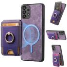 For Samsung Galaxy A23 Retro Splitable Magnetic Stand Card Bag Leather Phone Case(Purple) - 1