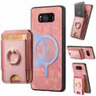 For Samsung Galaxy S8+ Retro Splitable Magnetic Stand Card Bag Leather Phone Case(Pink) - 1