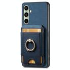 For Samsung Galaxy A56 5G Retro Splitable Magnetic Stand Card Bag Leather Phone Case(Blue) - 2