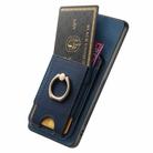 For Samsung Galaxy A56 5G Retro Splitable Magnetic Stand Card Bag Leather Phone Case(Blue) - 3