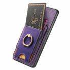 For Samsung Galaxy A56 5G Retro Splitable Magnetic Stand Card Bag Leather Phone Case(Purple) - 3