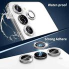 For Samsung Galaxy S25 5G ENKAY Hat-Prince 9H Rear Camera Lens Glitter Aluminium Alloy Tempered Glass Film(Black) - 3