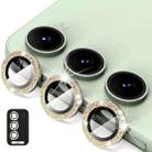 For Samsung Galaxy S25 5G ENKAY Hat-Prince 9H Rear Camera Lens Glitter Aluminium Alloy Tempered Glass Film(Golden) - 1