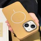 For iPhone 14 Skin-friendly Ultra-thin MagSafe PC Phone Case(Yellow) - 1