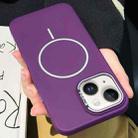 For iPhone 14 Skin-friendly Ultra-thin MagSafe PC Phone Case(Purple) - 1