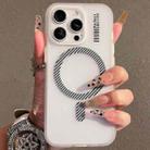 For iPhone 15 Pro Crystal Skin Feel MagSafe TPU Phone Case(White) - 1