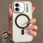 For iPhone 16 Plus Crystal Skin Feel MagSafe TPU Phone Case(Black) - 1