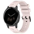 For Garmin Watch 22mm Dotted Black Buckle Silicone Watch Band(Pink) - 1