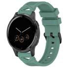 For Garmin Watch 22mm Dotted Black Buckle Silicone Watch Band(Olive Green) - 1