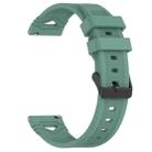 For Garmin Watch 22mm Dotted Black Buckle Silicone Watch Band(Olive Green) - 2