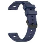 For Garmin Watch 22mm Dotted Black Buckle Silicone Watch Band(Navy Blue) - 2