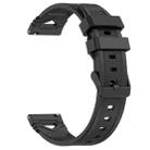 For Garmin Watch 22mm Dotted Black Buckle Silicone Watch Band(Black) - 2