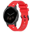 For Garmin Watch 22mm Dotted Black Buckle Silicone Watch Band(Red) - 1