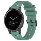 For Garmin Watch 22mm Dotted Black Buckle Silicone Watch Band(Two Color+Olive Green) - 1