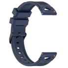 For Garmin Watch 22mm Dotted Black Buckle Silicone Watch Band(Two Color+Midnight Blue) - 2