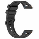 For Garmin Watch 22mm Dotted Black Buckle Silicone Watch Band(Two Color+Black) - 2